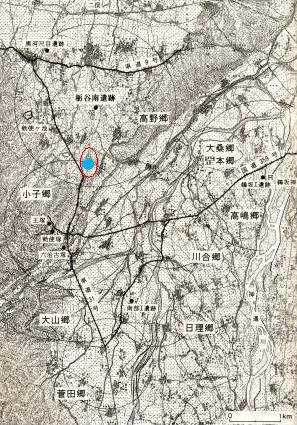 婦負郡の想定古代道路体系と郷地