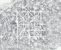 図3 公卿石上面の線刻拓影(4×4升目)