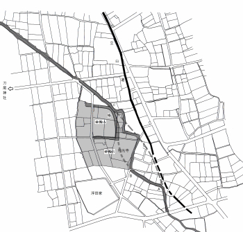 地割図から復元した城の構造推定図