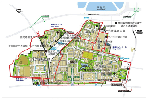 東京大学庭園・史跡地図