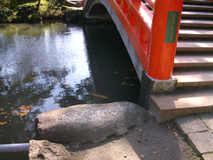景雲橋橋詰の石垣石材