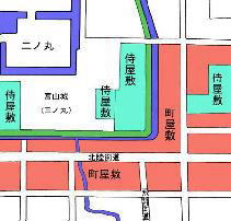 慶長期の外堀外周(部分)