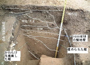 本丸の堀跡
