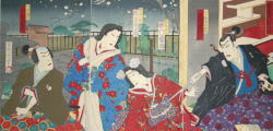 富山城雪解清水 早百合部屋の場 版画
