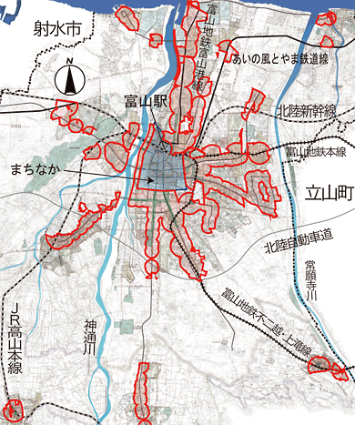 公共交通沿線の区域