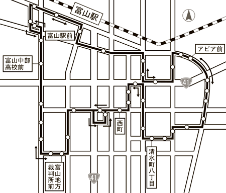 地図：まいどはやバスルート改定