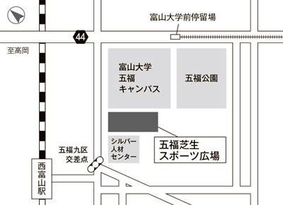地図：五福芝生スポーツ広場