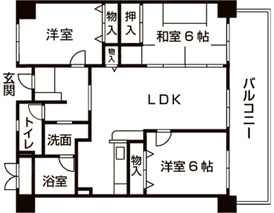 間取り：上赤江団地