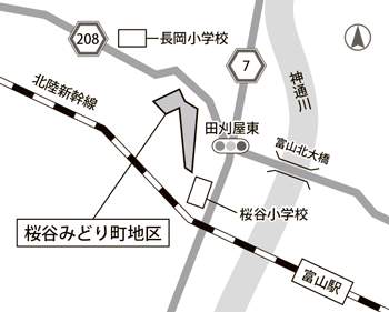 地図：桜谷みどり町地区における地区計画の変更（案）