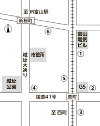 地図：バス停の変更