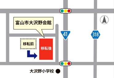 地図：大沢野行政サービスセンター