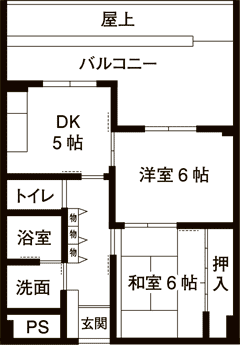 間取り：中教院シルバーハウジング（一例）