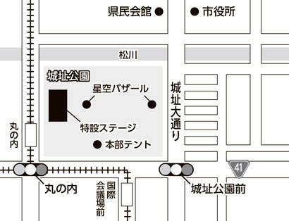 地図：富山まつり 会場案内