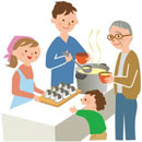 イラスト：地域交流のための食堂