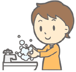 手洗いする人