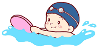 水泳するこども