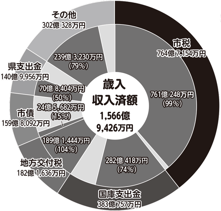 予算の執行状況　歳入その他内訳　グラフ