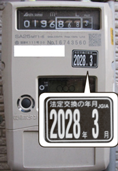 ガスメーターの画像