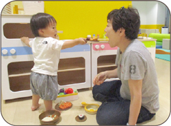 孫と祖父母の交流の様子