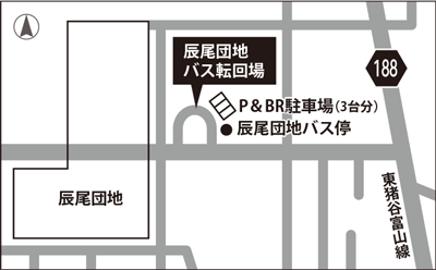 辰尾団地バス転回場　地図