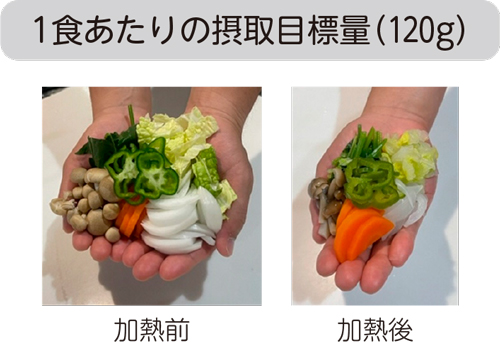 1食あたりの摂取目標量（120g）