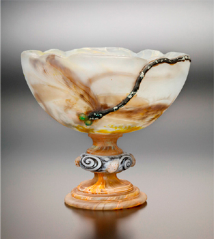 エミール・ガレ《脚付杯「蜻蛉」》1903-04年