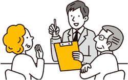相談する人のイラスト