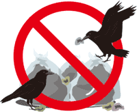 カラス被害対策のイラスト