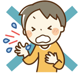 咳・くしゃみをする人