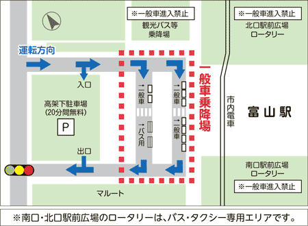 富山駅周辺の地図