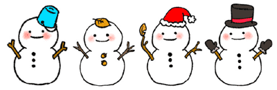 雪だるまのイラスト