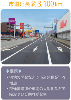 市道延長 約3,100km