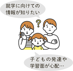 就学に向けての情報が知りたい　子どもの発達や学習面が心配