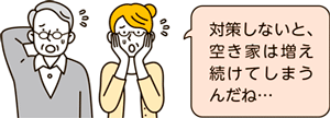 対策しないと、空き家は増え続けてしまうんだね…